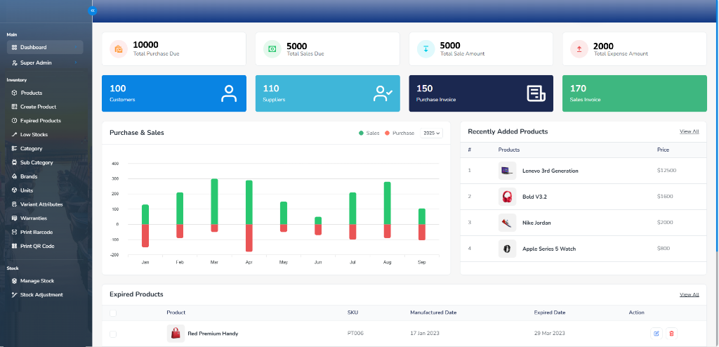Dynamic Inventory & Multi-Warehouse Stock Management System